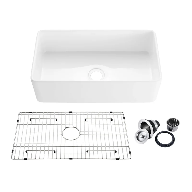 KIBI 33 Fireclay Farmhouse Kitchen Sink Pure Series K2-SF33