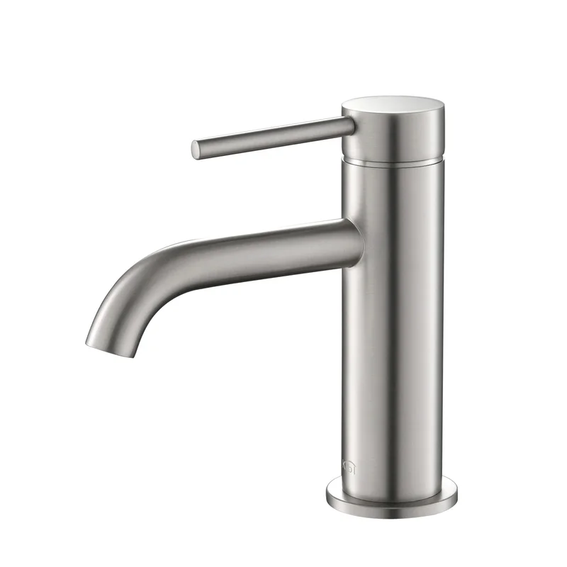 KIBI Circular Brass Single Handle Bathroom Vanity Faucet KBF1008