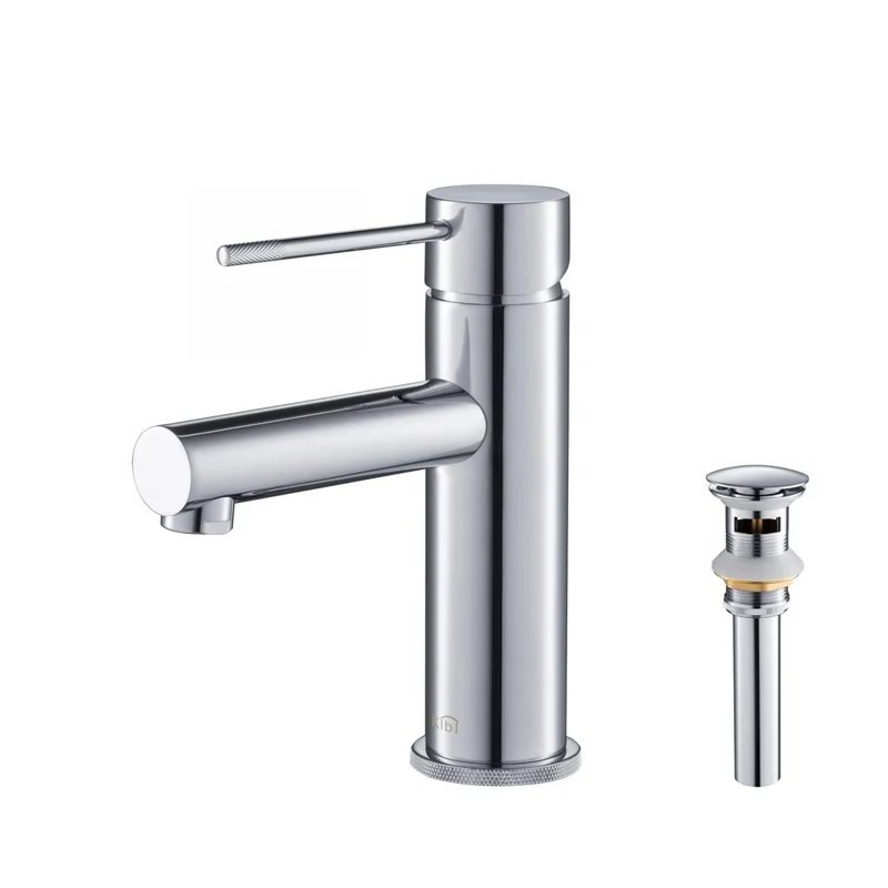 KIBI Circular X Brass Single Handle Bathroom Vanity Faucet
