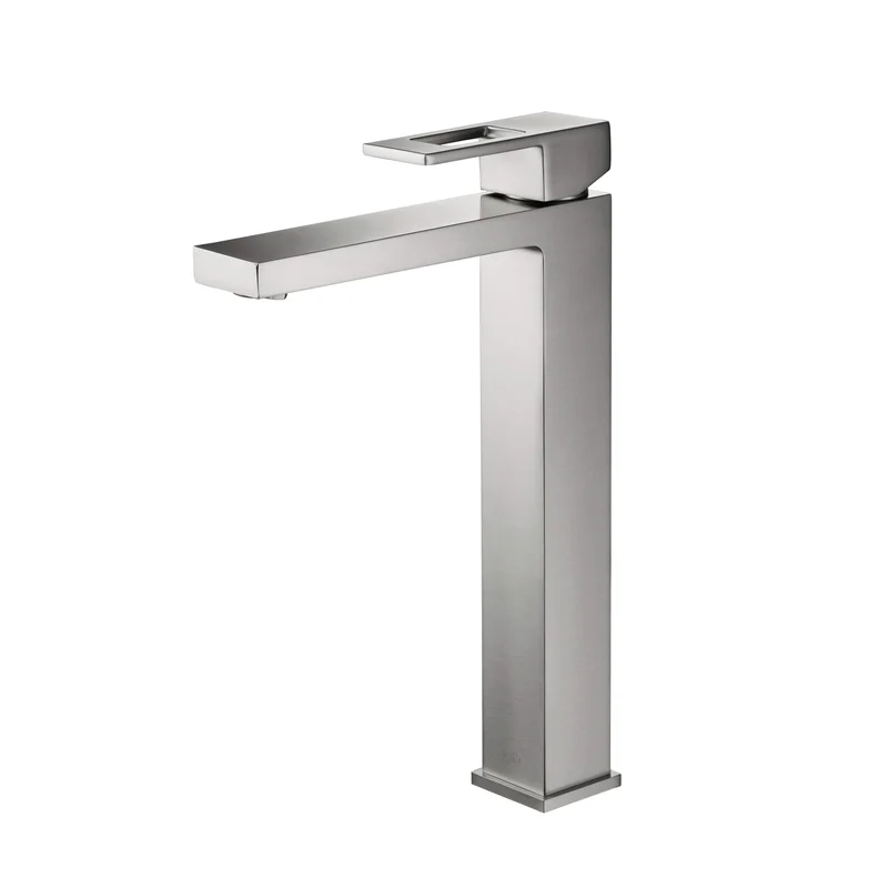 KIBI Cubic Brass Single Handle Bathroom Vessel Faucet  KBF1003