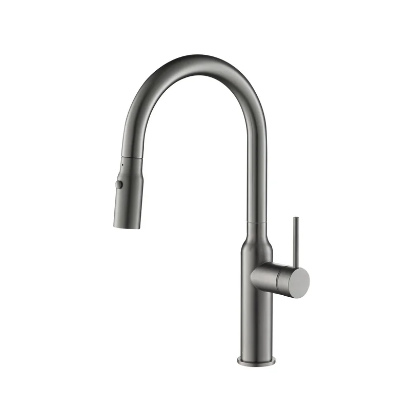 KIBI - Hilo Single Handle High Arc Pull Down Kitchen Faucet KKF2008