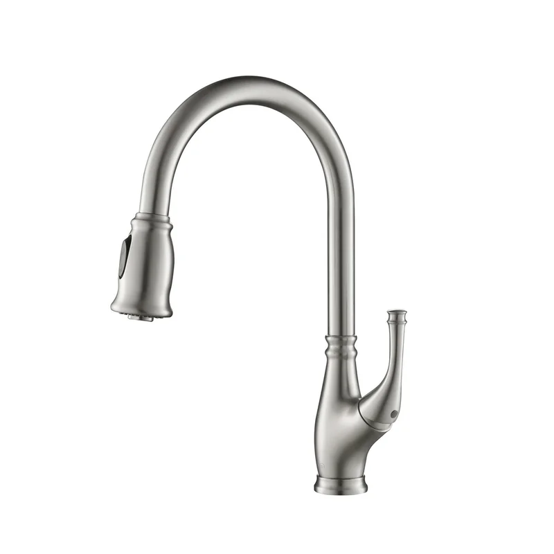 KIBI - Summit Single Handle High Arc Pull Down Kitchen Faucet KKF2009