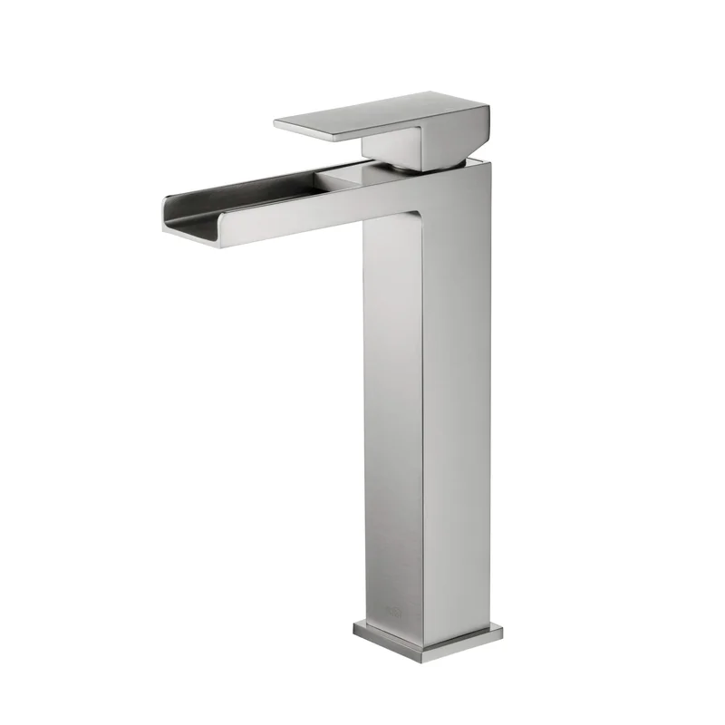 KIBI Waterfall Brass Single Handle Bathroom Vessel Faucet KBF1005