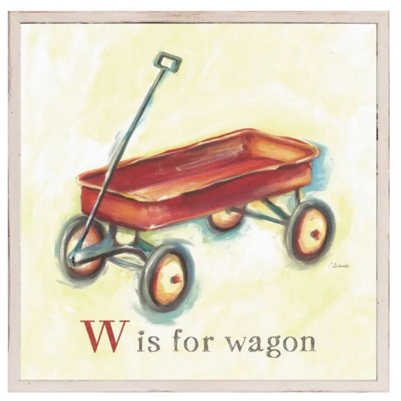 Kids - W is for Wagon, 13.25" x 13.25"