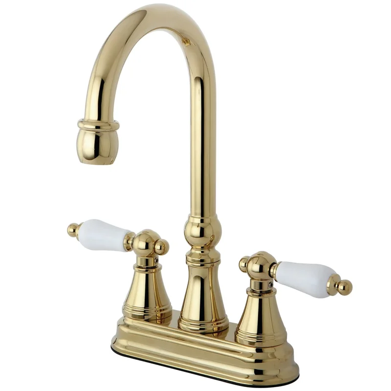 Kingston - Bar Faucets - Governor KS249PL Two-Handle 2-Hole Deck Mount Bar Faucet