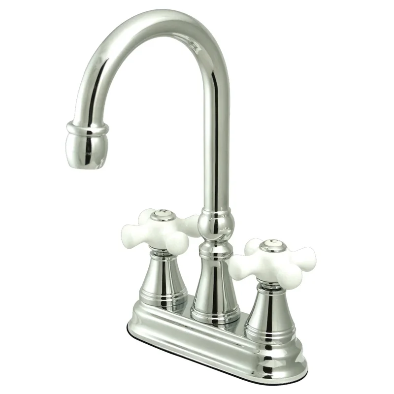 Kingston - Bar Faucets - Governor KS249PX Two-Handle 2-Hole Deck Mount Bar Faucet