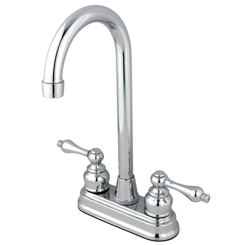 Kingston - Bar Faucets - Victorian KB49AL Two-Handle 2-Hole Deck Mount Bar Faucet