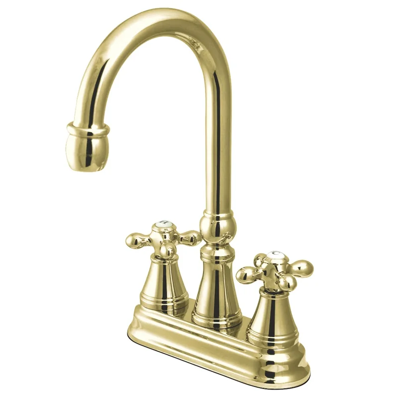 Kingston - Bar Faucets - Victorian KS249AX Two-Handle 2-Hole Deck Mount Bar Faucet