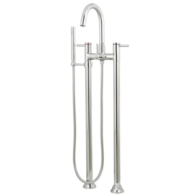 Kingston - Tub Faucets - Concord KS8351DL Three-Handle 2-Hole Freestanding Tub Faucet with Hand Shower