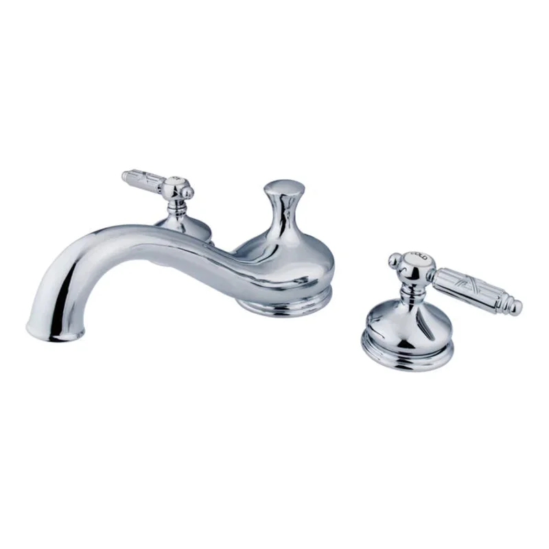 Kingston - Tub Faucets - Georgian KS333GL Two-Handle 3-Hole Deck Mount Roman Tub Faucet
