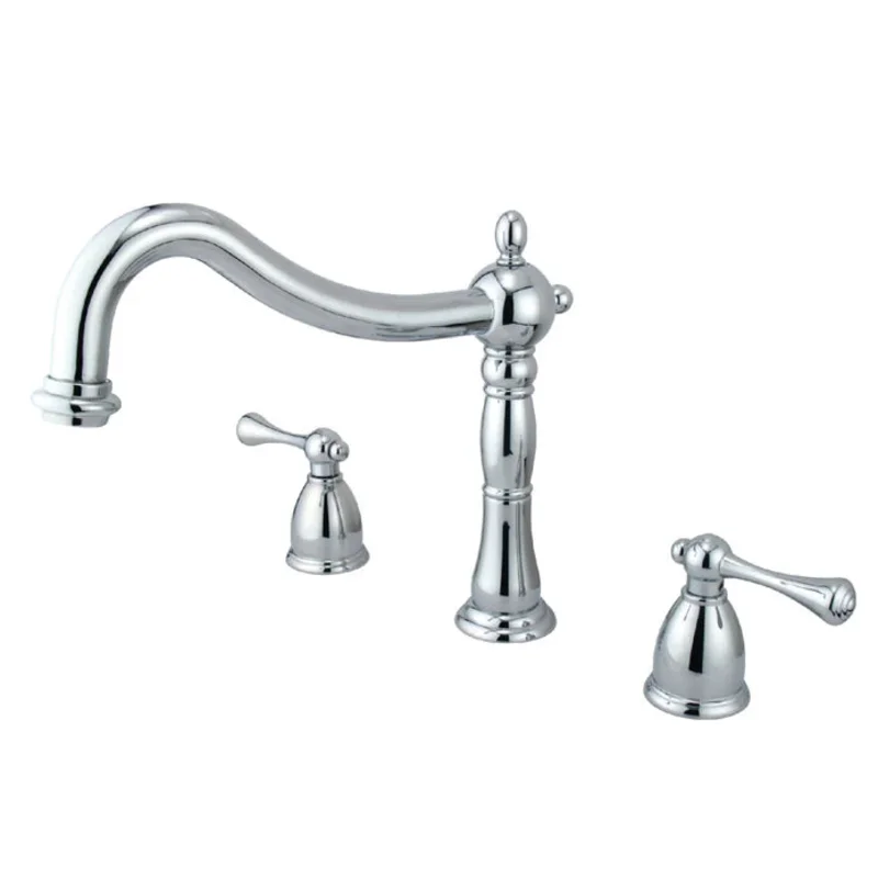 Kingston - Tub Faucets - Heritage KS134BL Two-Handle 3-Hole Deck Mount Roman Tub Faucet