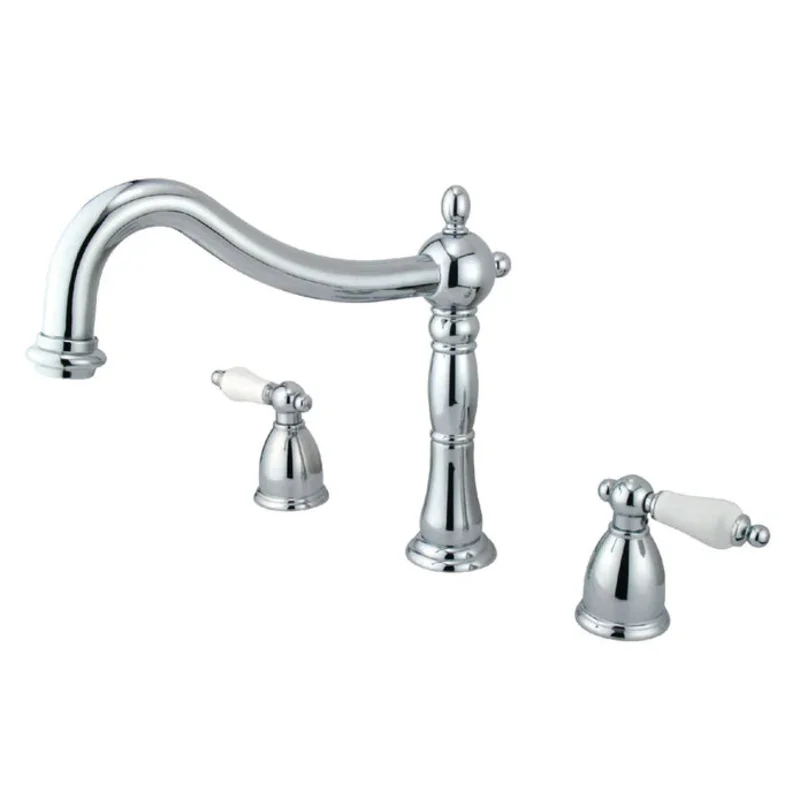 Kingston - Tub Faucets - Heritage KS134PL Two-Handle 3-Hole Deck Mount Roman Tub Faucet