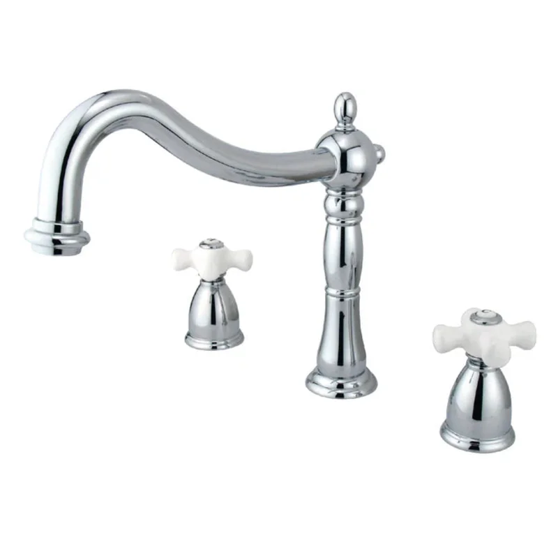 Kingston - Tub Faucets - Heritage KS134PX Two-Handle 3-Hole Deck Mount Roman Tub Faucet