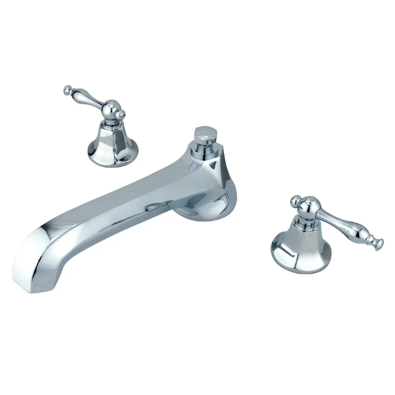 Kingston - Tub Faucets - Metropolitan KS430NL Two-Handle 3-Hole Deck Mount Roman Tub Faucet
