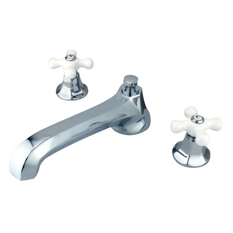 Kingston - Tub Faucets - Metropolitan KS430PX Two-Handle 3-Hole Deck Mount Roman Tub Faucet