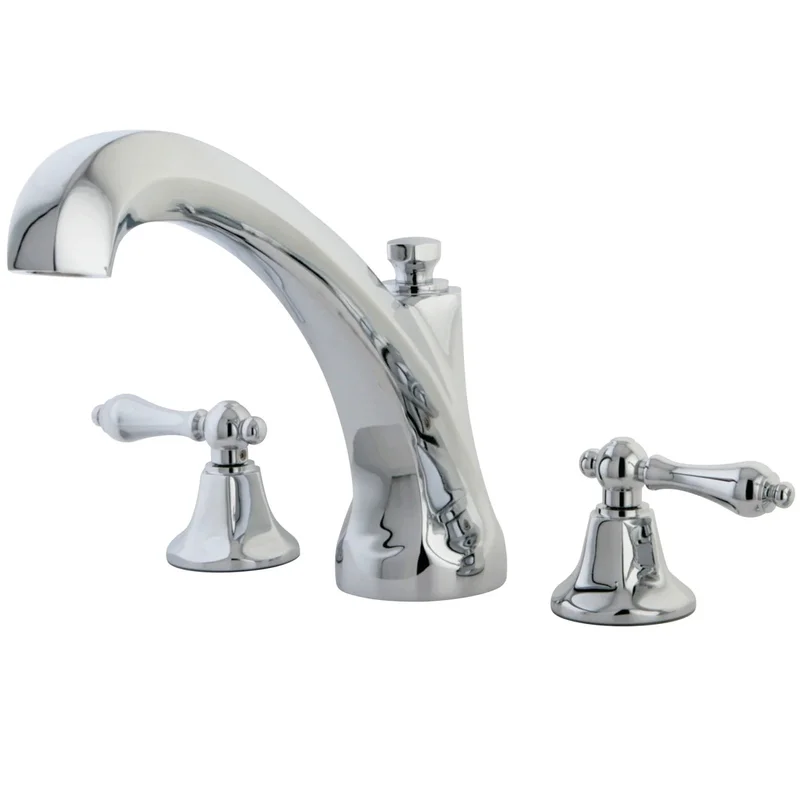 Kingston - Tub Faucets - Metropolitan KS432AL Two-Handle 3-Hole Deck Mount Roman Tub Faucet