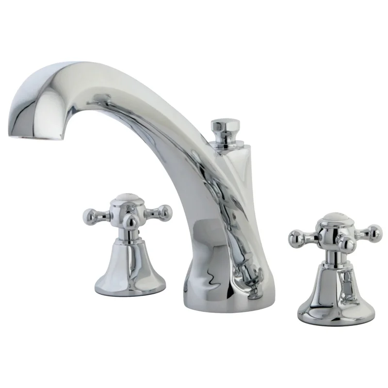 Kingston - Tub Faucets - Metropolitan KS432BX Two-Handle 3-Hole Deck Mount Roman Tub Faucet