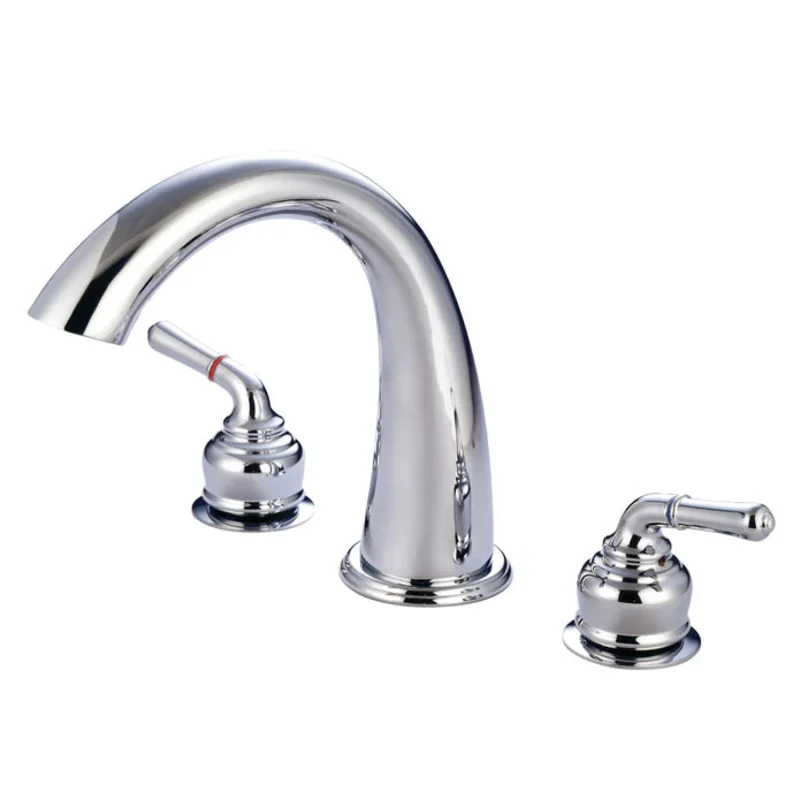 Kingston - Tub Faucets - Milano KS236 Two-Handle 3-Hole Deck Mount Roman Tub Faucet