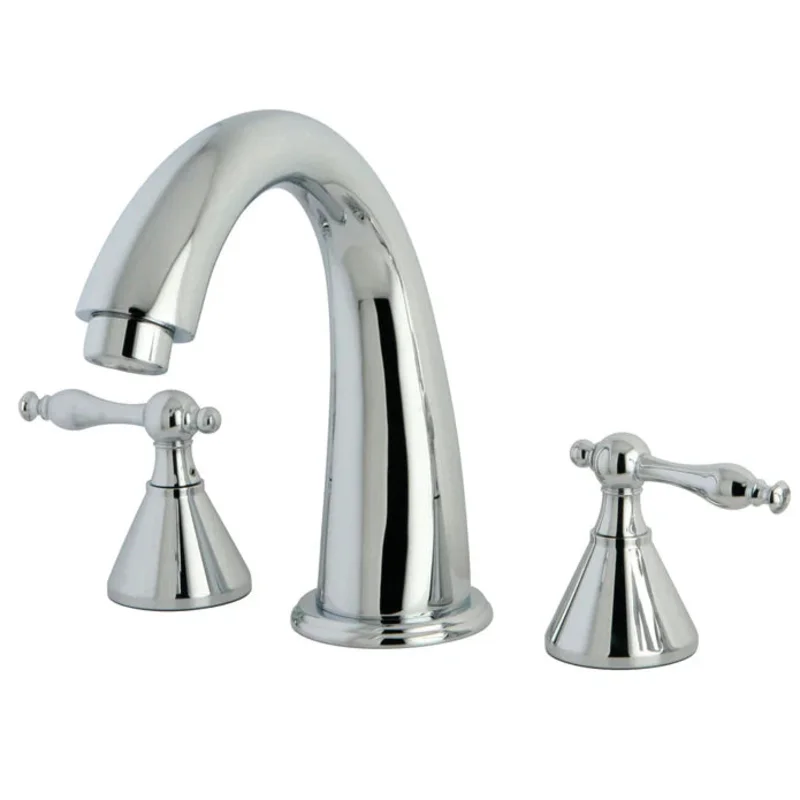 Kingston - Tub Faucets - Naples KS236NL Two-Handle 3-Hole Deck Mount Roman Tub Faucet