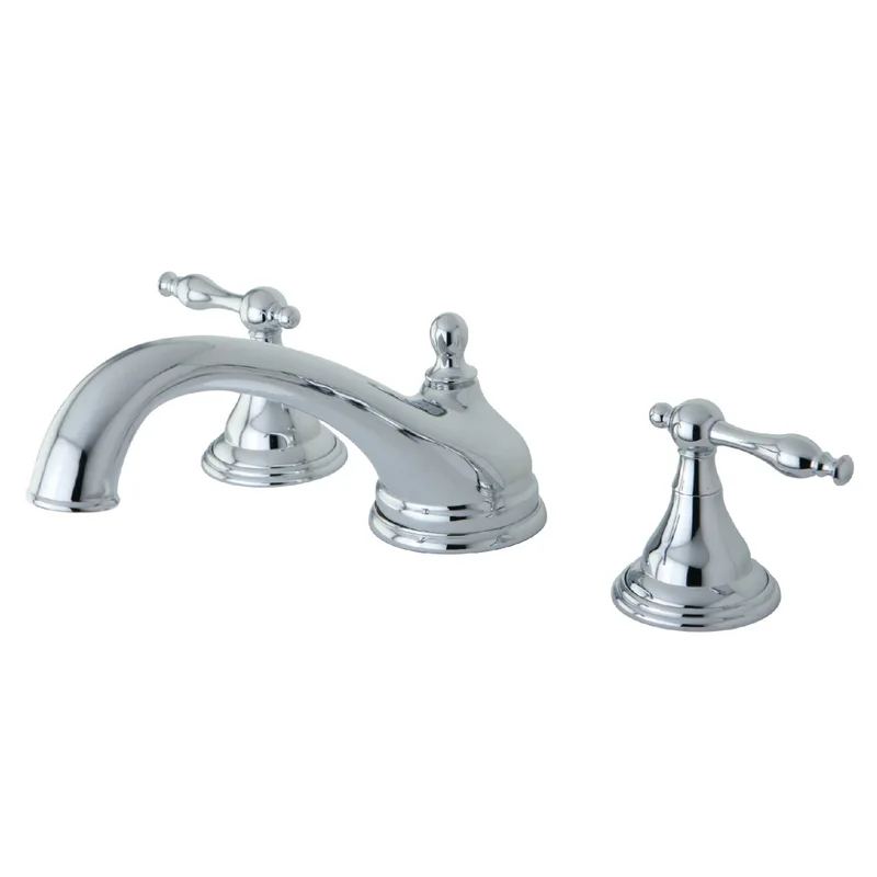 Kingston - Tub Faucets - Naples KS553NL Two-Handle 3-Hole Deck Mount Roman Tub Faucet