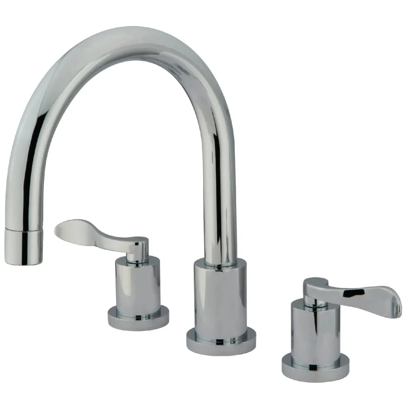 Kingston - Tub Faucets - NuWave French KS832DFL Two-Handle 3-Hole Deck Mount Roman Tub Faucet
