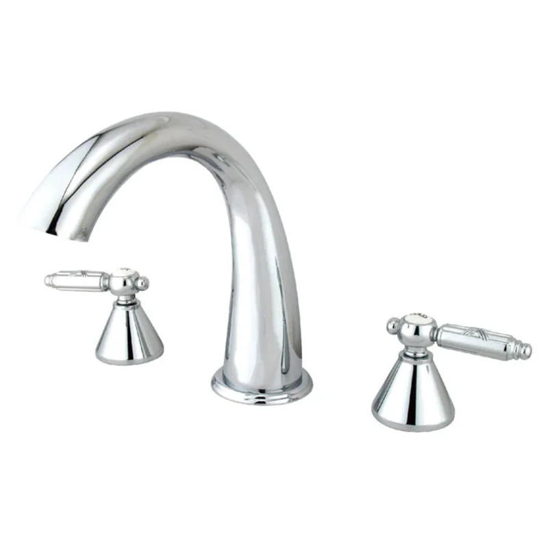 Kingston - Tub Faucets - Roman KS236GL Two-Handle 3-Hole Deck Mount Roman Tub Faucet