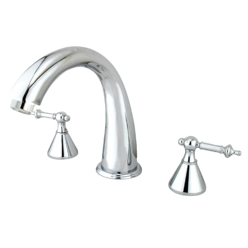 Kingston - Tub Faucets - Roman KS236TL Two-Handle 3-Hole Deck Mount Roman Tub Faucet