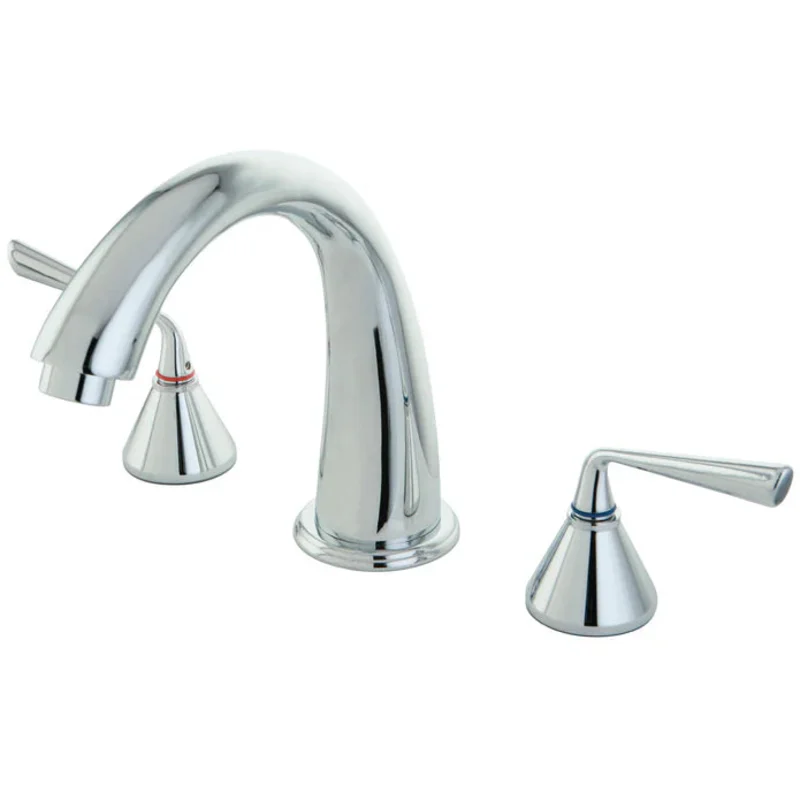 Kingston - Tub Faucets - Silver Sage KS236ZL Two-Handle 3-Hole Deck Mount Roman Tub Faucet