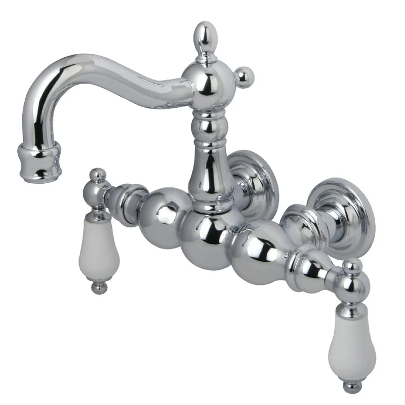 Kingston - Tub Faucets - Vintage CC1006T Two-Handle 2-Hole Tub Wall Mount Clawfoot Tub Faucet