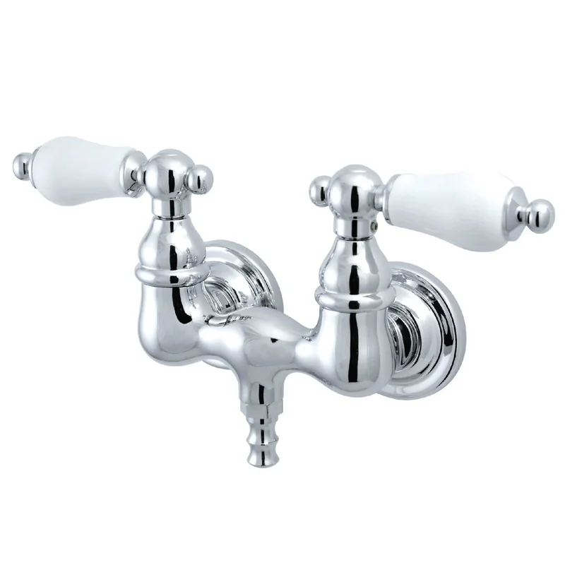 Kingston - Tub Faucets - Vintage CC35T Two-Handle 2-Hole Tub Wall Mount Clawfoot Tub Faucet