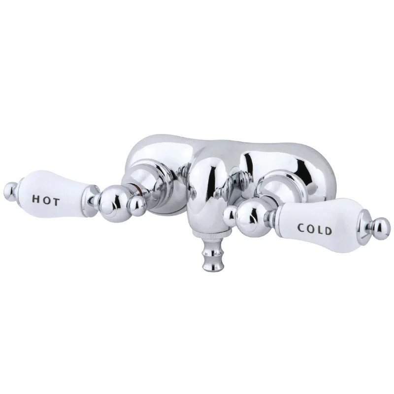 Kingston - Tub Faucets - Vintage CC43T Two-Handle 2-Hole Tub Wall Mount Clawfoot Tub Faucet
