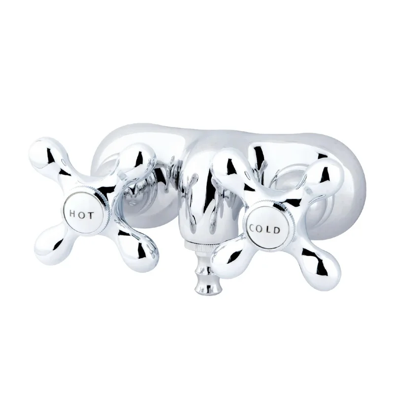 Kingston - Tub Faucets - Vintage CC48T Two-Handle 2-Hole Tub Wall Mount Clawfoot Tub Faucet