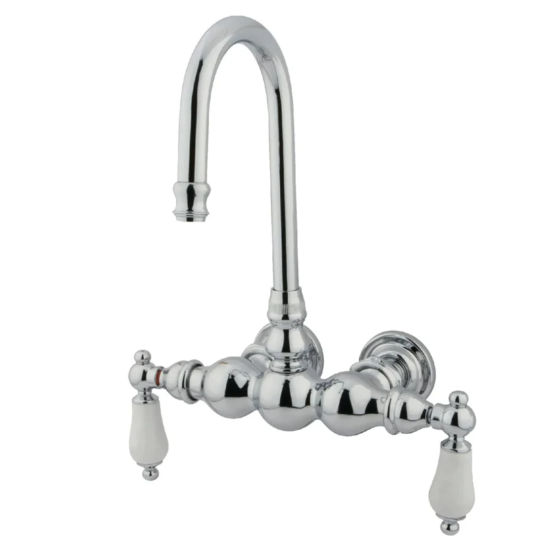 Kingston - Tub Faucets - Vintage CC5T Two-Handle 2-Hole Tub Wall Mount Clawfoot Tub Faucet
