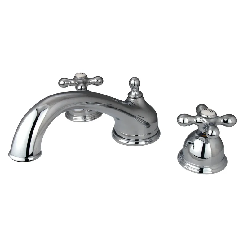 Kingston - Tub Faucets - Vintage KS335AX Two-Handle 3-Hole Deck Mount Roman Tub Faucet