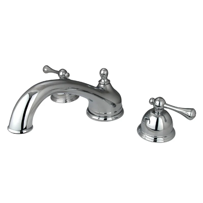 Kingston - Tub Faucets - Vintage KS335BL Two-Handle 3-Hole Deck Mount Roman Tub Faucet