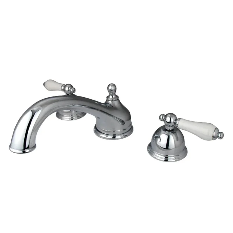 Kingston - Tub Faucets - Vintage KS335PL Two-Handle 3-Hole Deck Mount Roman Tub Faucet