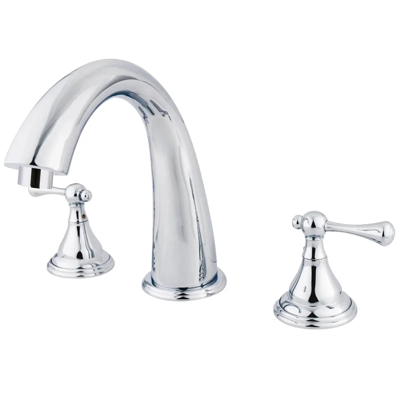 Kingston - Tub Faucets - Vintage KS536BL Two-Handle 3-Hole Deck Mount Roman Tub Faucet