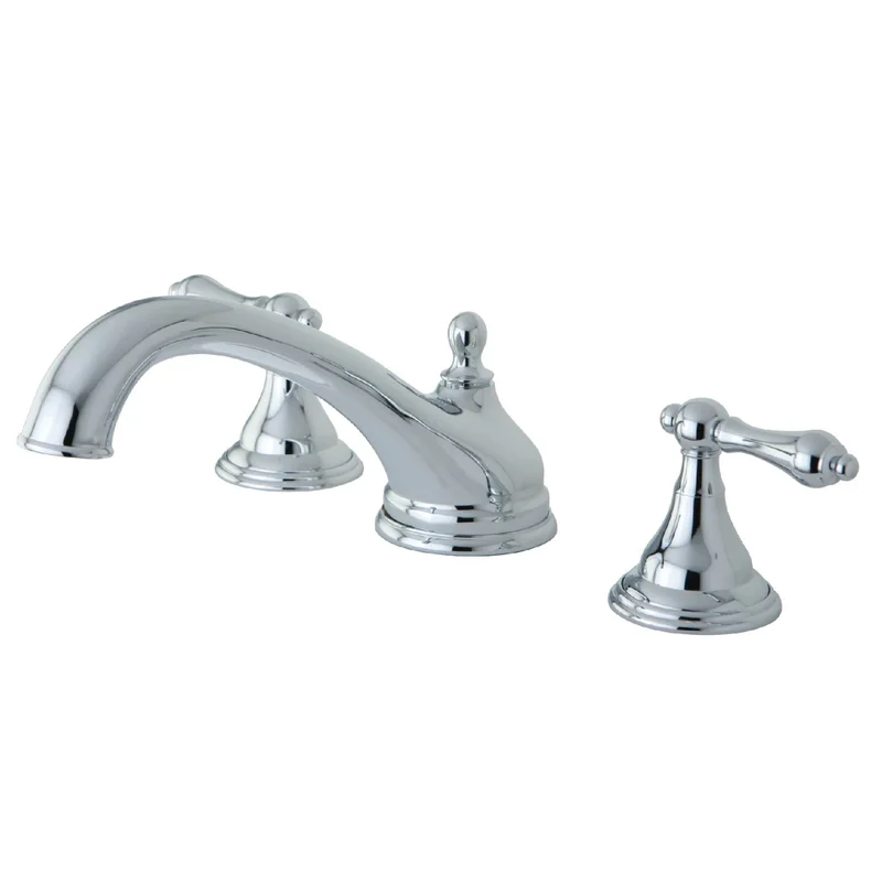Kingston - Tub Faucets - Vintage KS553AL Two-Handle 3-Hole Deck Mount Roman Tub Faucet