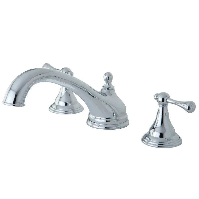 Kingston - Tub Faucets - Vintage KS553BL Two-Handle 3-Hole Deck Mount Roman Tub Faucet