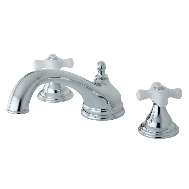 Kingston - Tub Faucets - Vintage KS553PX Two-Handle 3-Hole Deck Mount Roman Tub Faucet
