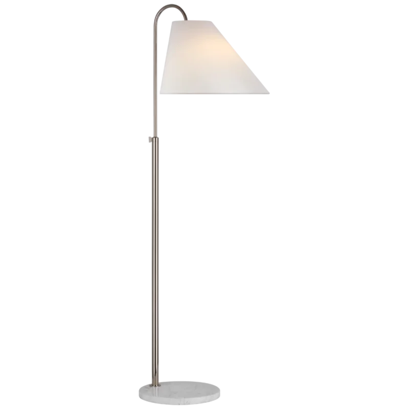 Kinsley Medium Floor Lamp, Polished Nickel