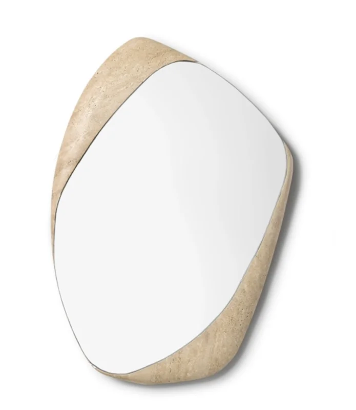 Kira Travertine Mirror, Large
