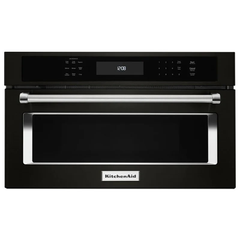 KitchenAid - 1.4 cu. Ft Built In Microwave in Black Stainless - KMBP100EBS Black Stainless