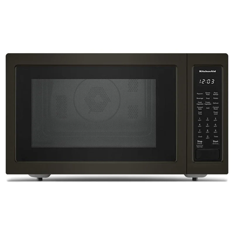 KitchenAid - 1.5 cu. Ft Counter top Microwave in Black Stainless - KMCC5015GBS Black Stainless