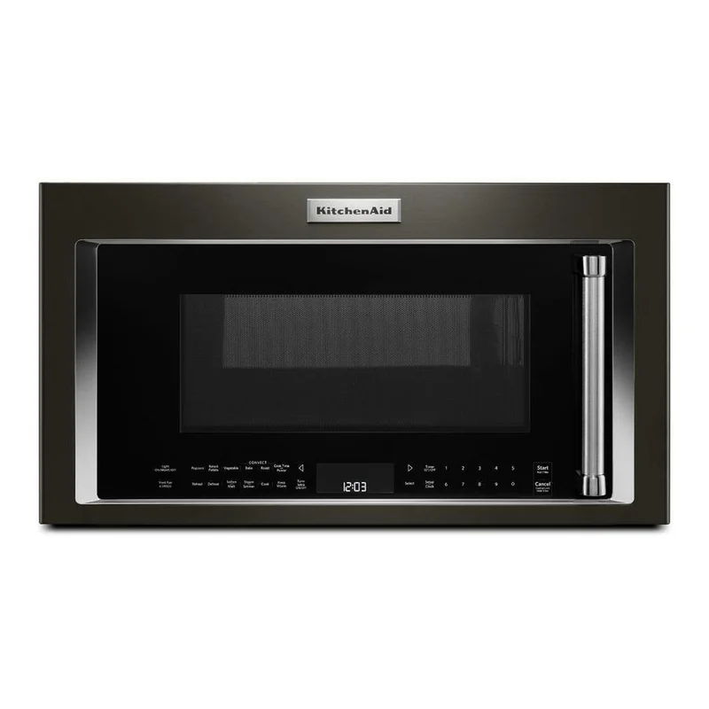 KitchenAid - 1.9 cu. Ft Over the range Microwave in Black Stainless - YKMHC319EBS Black Stainless