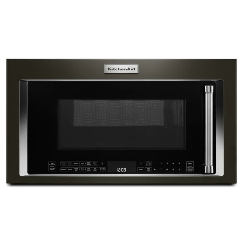 KitchenAid - 1.9 cu. Ft Over the range Microwave in Black Stainless - YKMHC319LBS Black Stainless