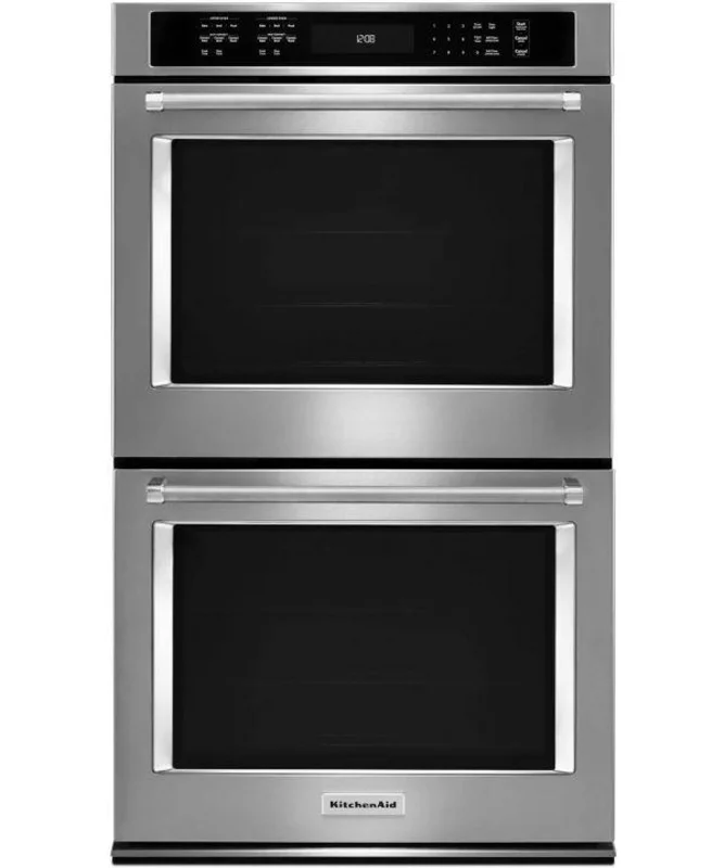 KitchenAid - 10 cu. ft Double Wall Oven in Stainless Steel - KODE500ESS Stainless