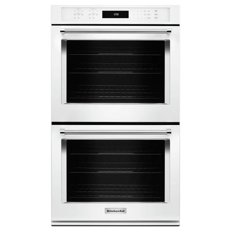 KitchenAid - 10 cu. ft Double Wall Oven in White - KODE500EWH White