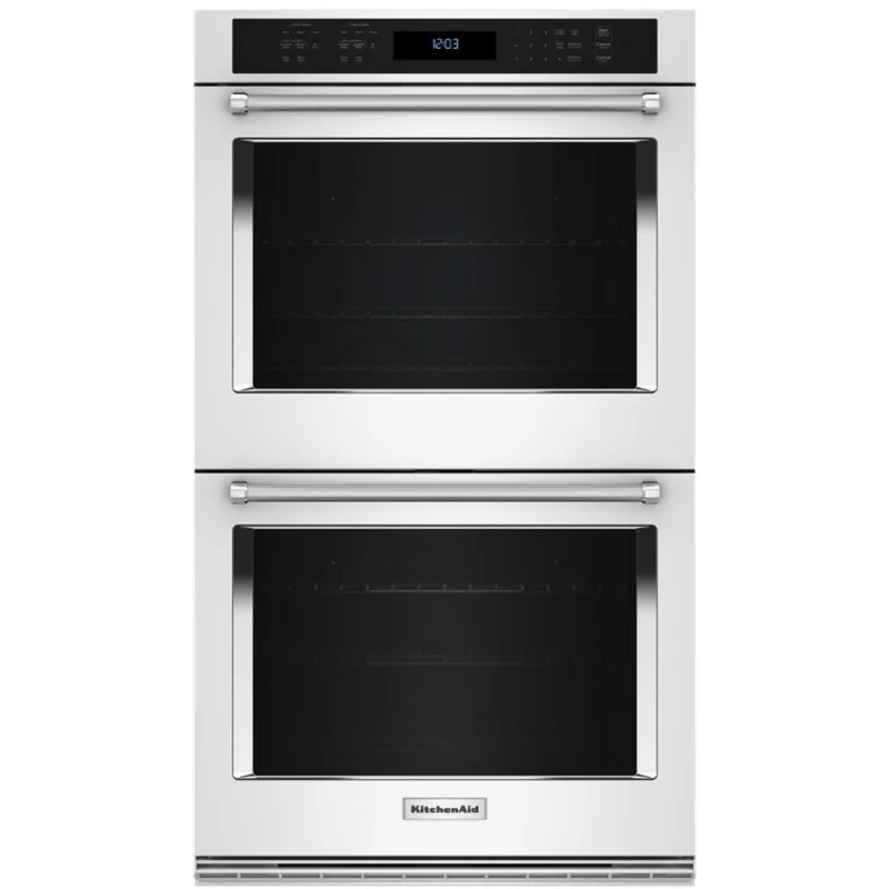 KitchenAid - 10 cu. ft Double Wall Oven in White - KOED530PWH White