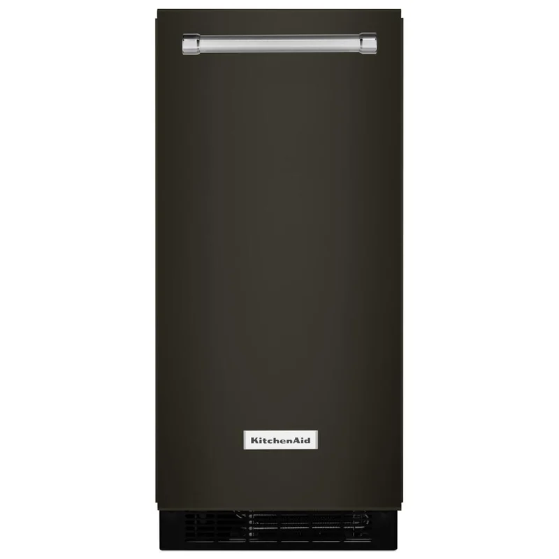 KitchenAid - 14.875 Inch 15 cu. ft Ice Maker Refrigerator in Black Stainless - KUIX535HBS Black Stainless